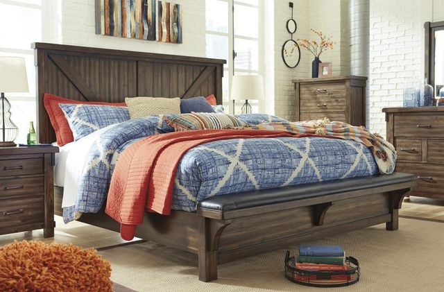 Signature Design by Ashley® Lakeleigh Dark Brown Queen Panel Bed 8