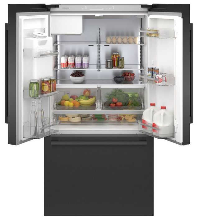 Bosch® 500 Series 21.6 Cu. Ft. Black Stainless Steel Counter Depth French Door Refrigerator-2