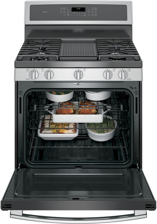 GE® Profile™ Series 30" Stainless Steel Free Standing Gas Convection Range 4