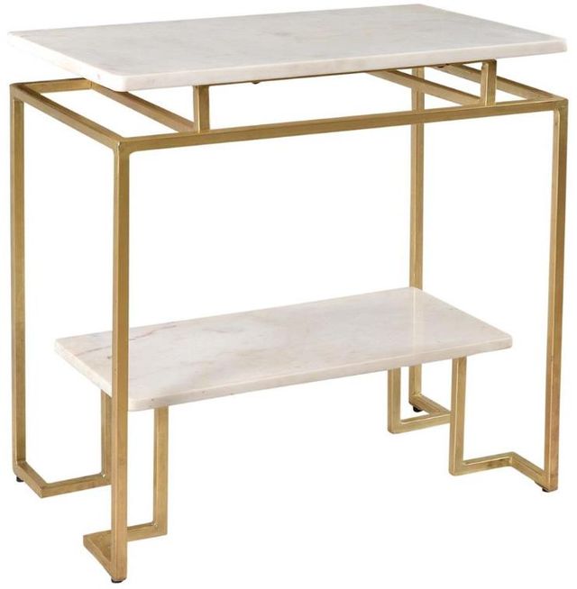 Coast2Coast Home™ Burnished Gold/White Accent Table