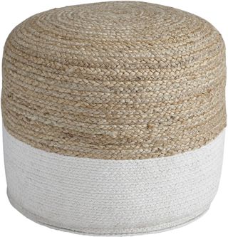 Signature Design by Ashley® Sweed Valley Natural/White Pouf