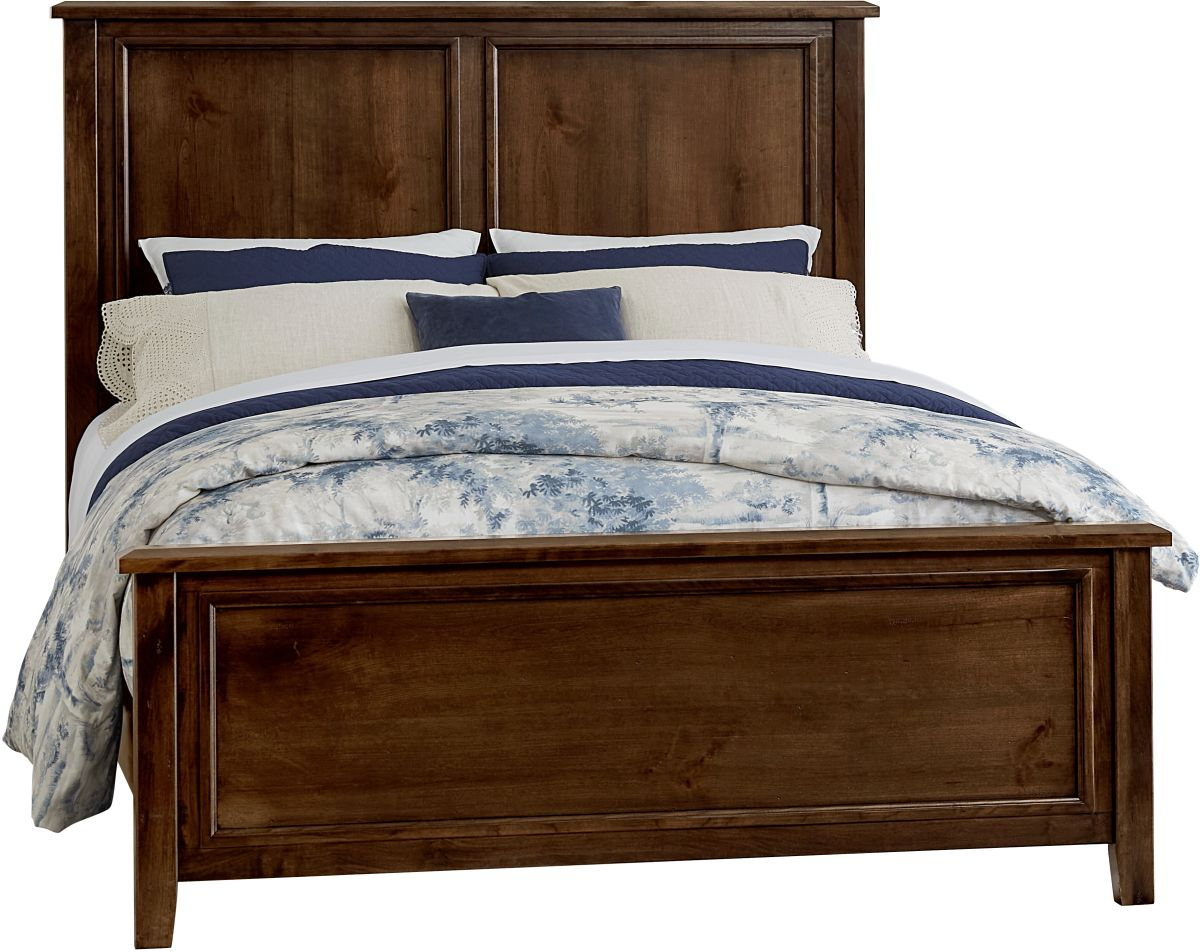 Vaughan-Bassett Lancaster County Amish Walnut Queen Panel Bed | 371 ...