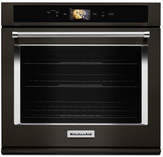 KitchenAid® 30" Black Stainless Steel with PrintShield™ Finish Smart Electric Built In Single Oven