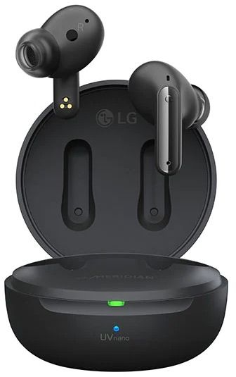 LG TONE Black True Wireless Bluetooth UVnano Earbuds