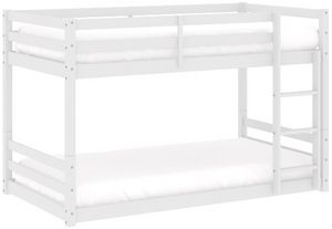 Hillsdale Furniture Campbell White Twin Floor Bunk Bed with Ladder