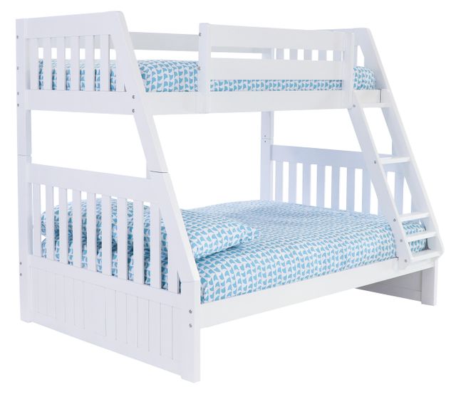 Donco Trading Company White Twin/Full Mission Bunkbed-0