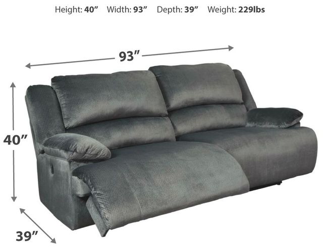 Signature Design by Ashley® Clonmel Charcoal 2 Seat Reclining Sofa 1