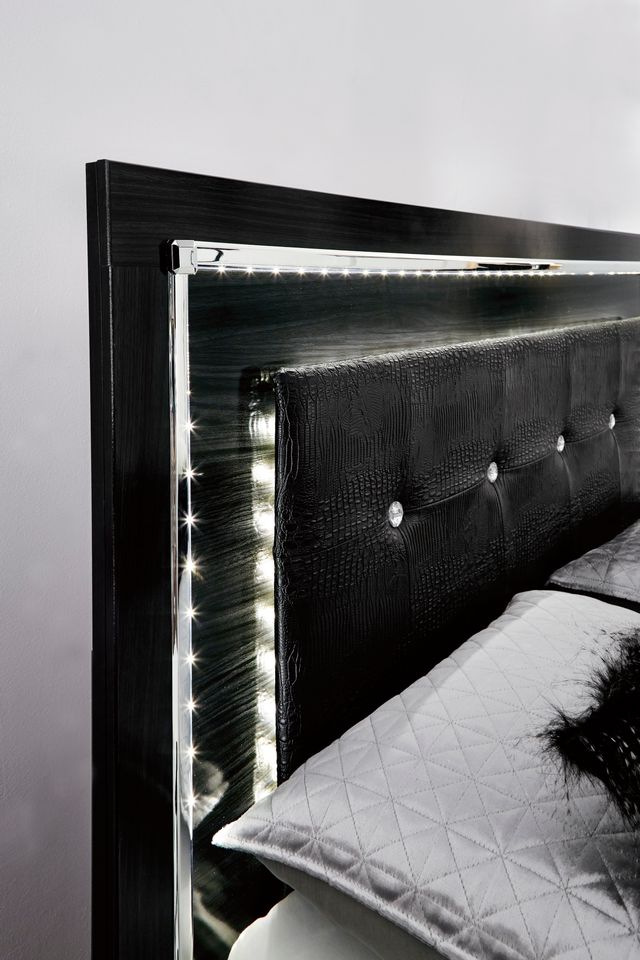 Signature Design by Ashley® Kaydell Black King Upholstered Panel Storage Bed 4