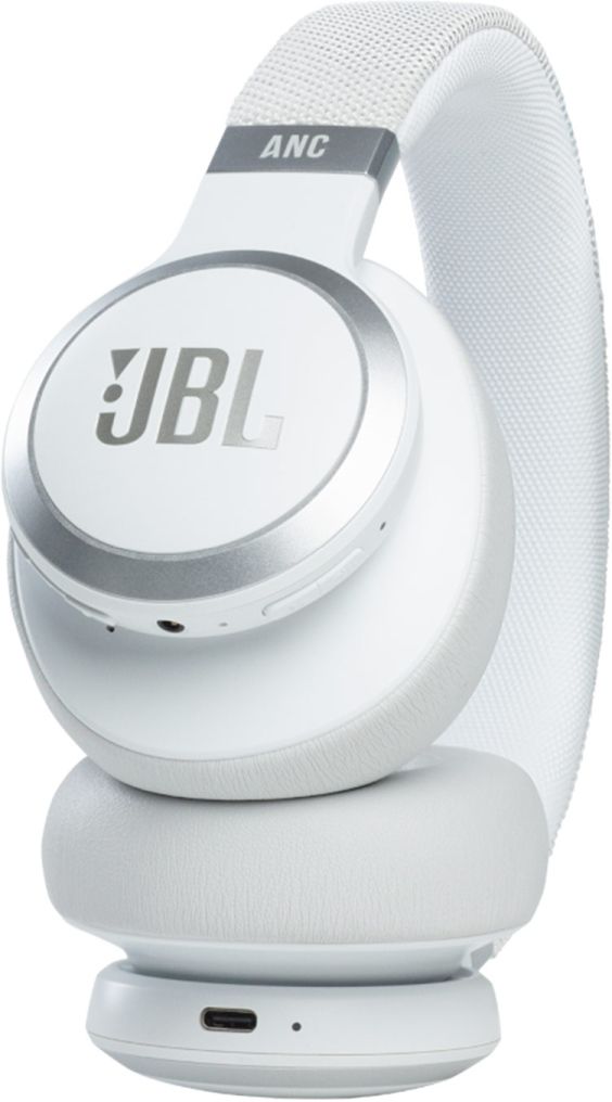 JBL® Live 660NC White Wireless Over-Ear Noise Cancelling Headphones 6