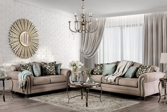 Furniture of America® Jarauld Dark Taupe Sofa and Loveseat