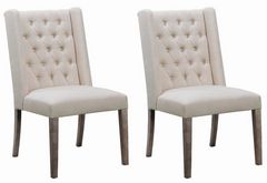 Coaster® Batson 2-Piece Dark Brown/Beige Side Chairs