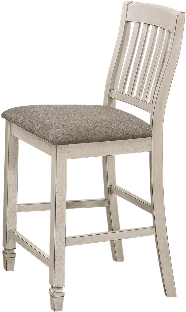 Coaster® Sarasota Set of 2 Grey/Rustic Cream Counter Height Chairs 0