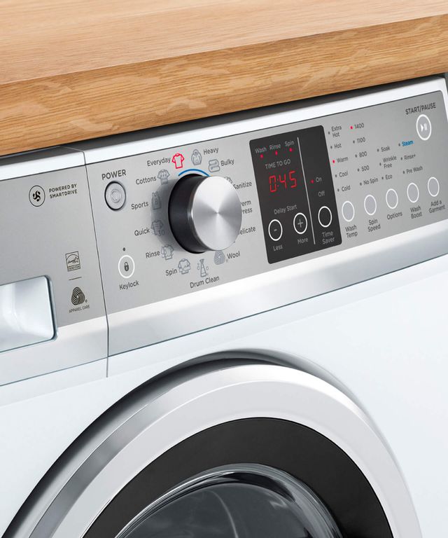Fisher & Paykel Series 7 FabricSmart™ 2.4 Cu. Ft. White Front Load Washer 4