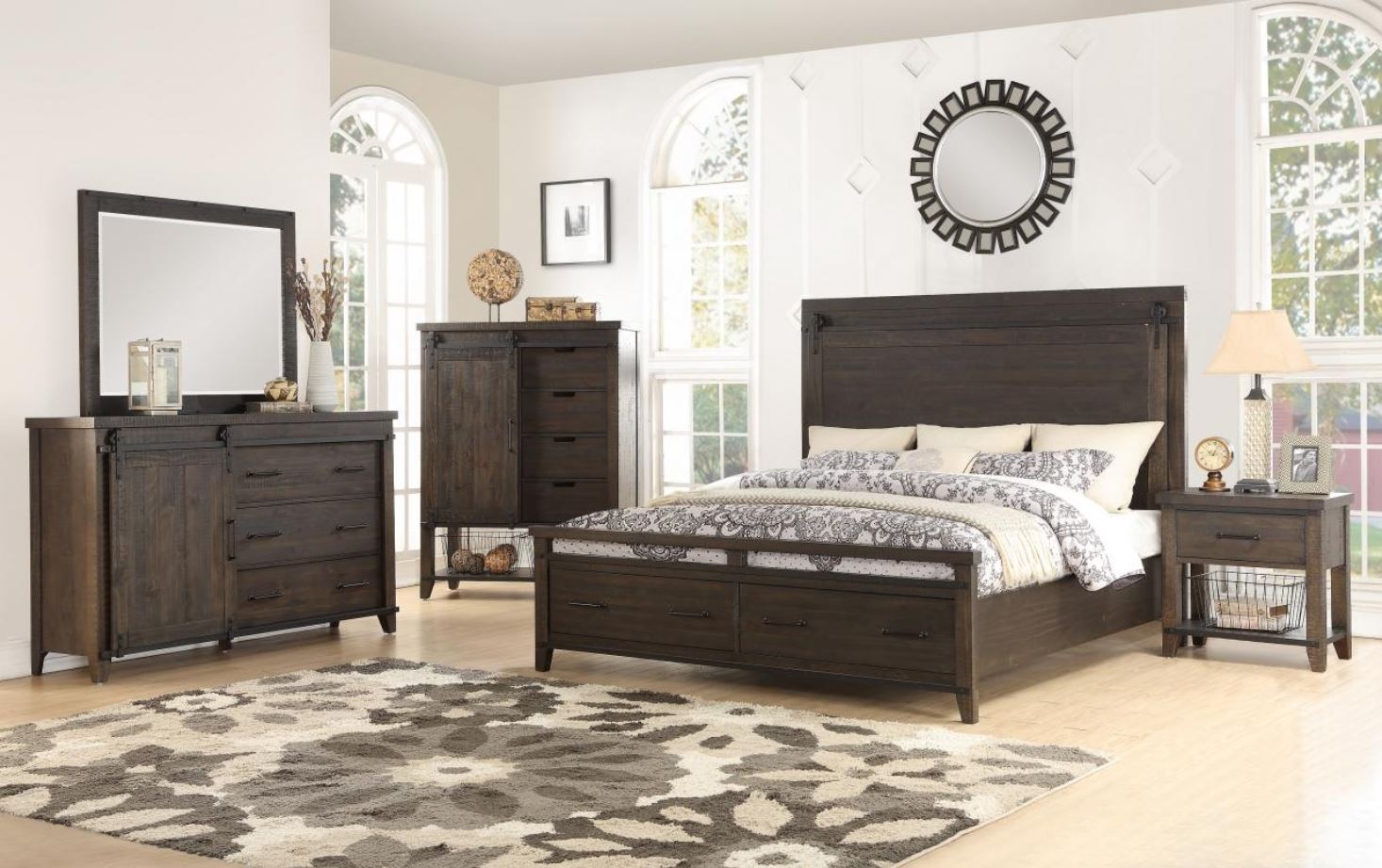 Holland House Furniture 3pc Montana King Panel Storage Bed Set P46186990
