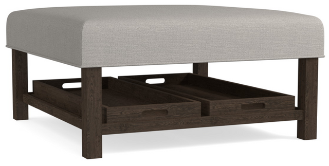 Bassett® Furniture Lori Square Ottoman with Trays