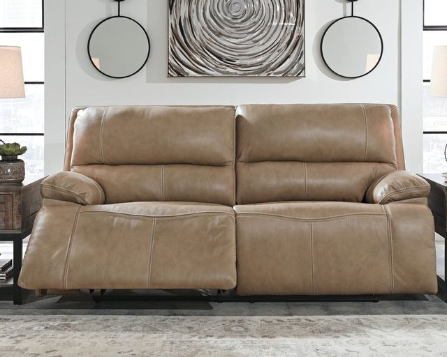 Signature Design by Ashley® Ricmen Walnut Power Reclining Sofa 12
