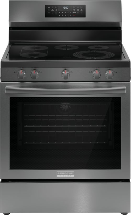Frigidaire Gallery® 30" Smudge-Proof® Black Stainless Steel Freestanding Electric Range 