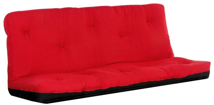 red suede futon