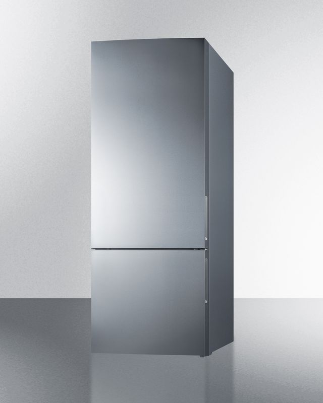 Summit® 14.8 Cu. Ft. Stainless Steel Counter Depth Bottom Freezer Refrigerator 5