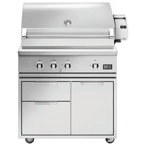 DCS Series 9 35.94” Brushed Stainless Steel Built In Grill Freestanding Package
