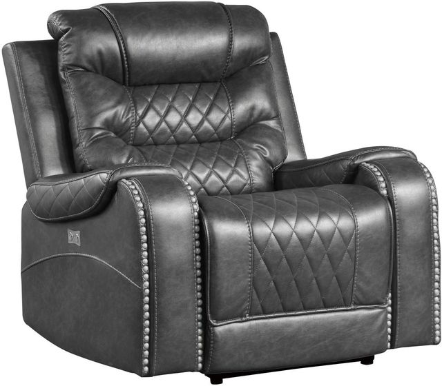 Mazin Furniture Putnam Gray Power Reclining Chair | Chediac's ...