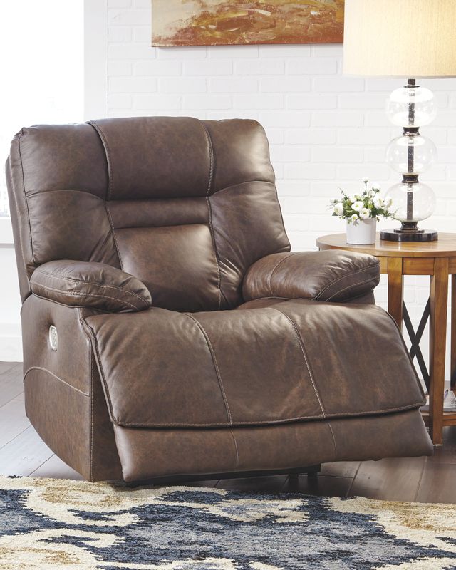 Signature Design by Ashley® Wurstrow Umber Power Recliner with Adjustable Headrest 3
