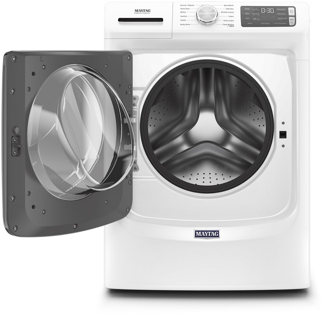 Maytag® 5.5 Cu. Ft. White Front Load Washer 4