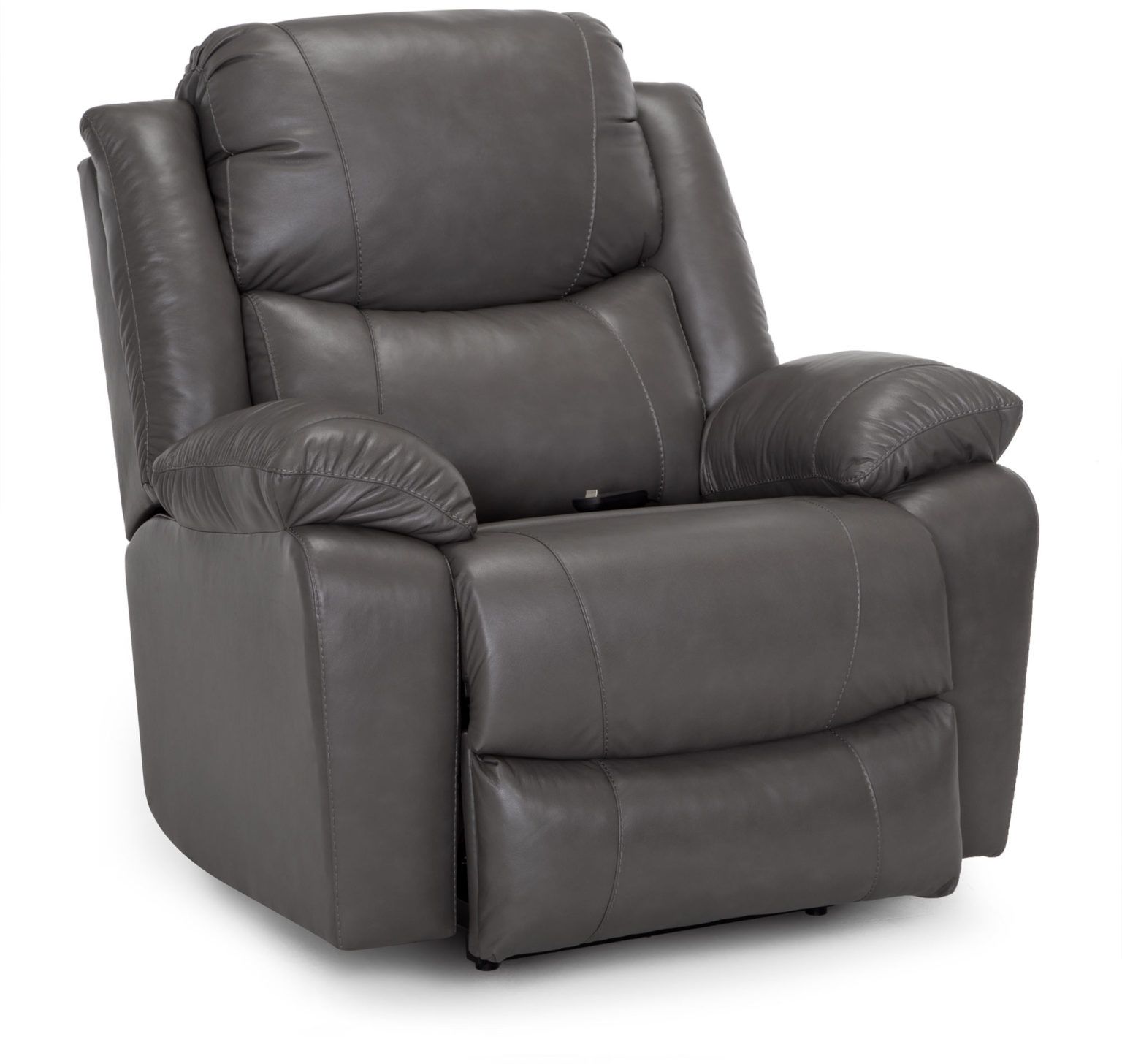 Franklin™ Caeser Antigua Dark Gray Leather Rocker Recliner Chair