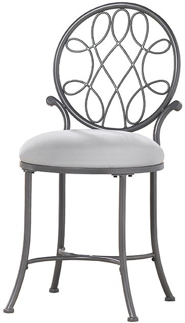 Hillsdale Furniture O'Malley Gray Vanity Stool-0
