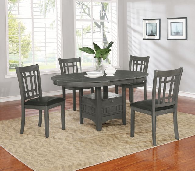 Coaster® Lavon 5-Piece Medium Grey Dining Table Set