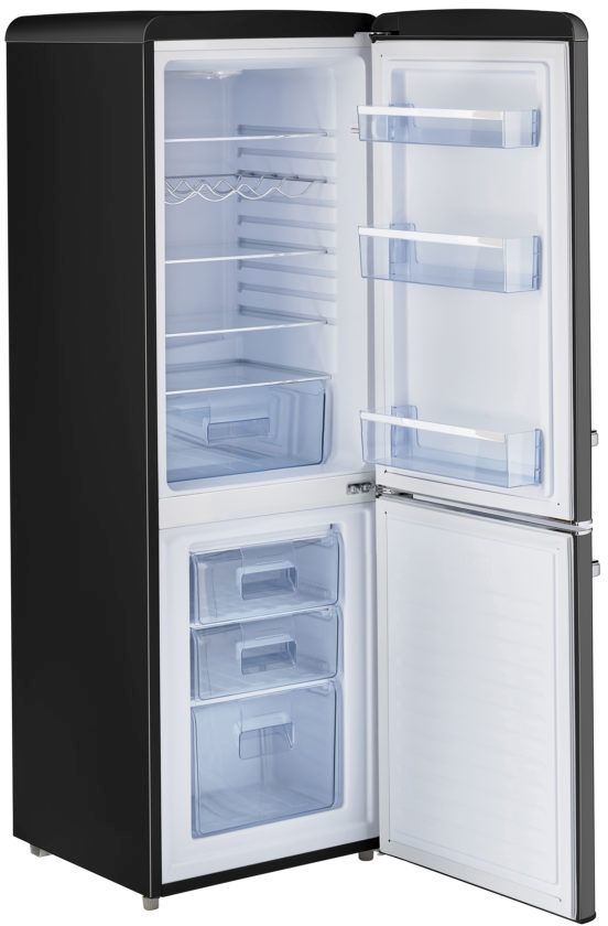 Unique® Appliances Classic Retro 7.0 Cu. Ft. Midnight Black Counter Depth Freestanding Bottom Freezer Refrigerator 6