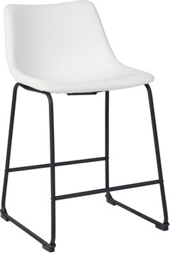 Signature Design by Ashley® Centiar White Upholstered Counter Height Stool