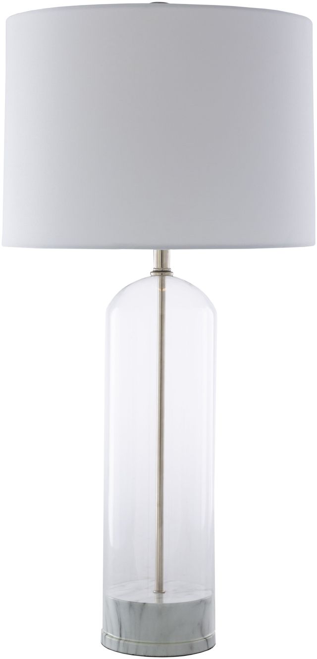 Surya Carthage White Glass Table Lamp-0
