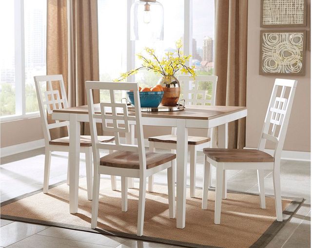 Ashley® Brovada 5 Pieces Set with Dining Table and 4 Chairs 3