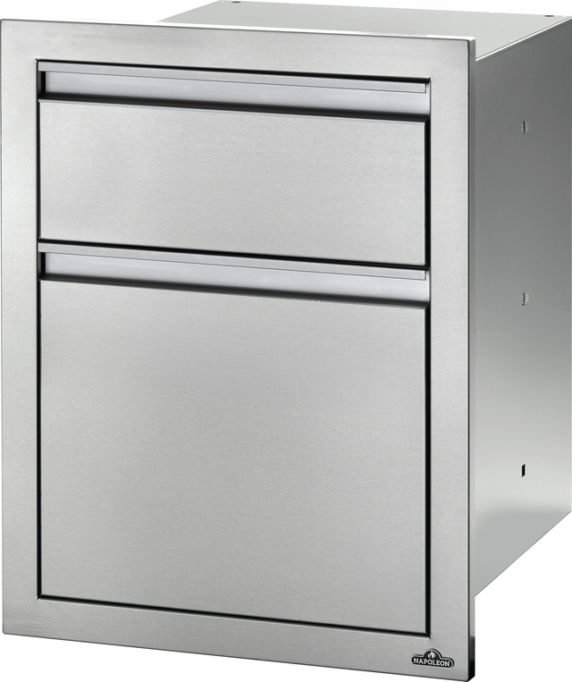 Napoleon Stainless Steel Double Drawer-1