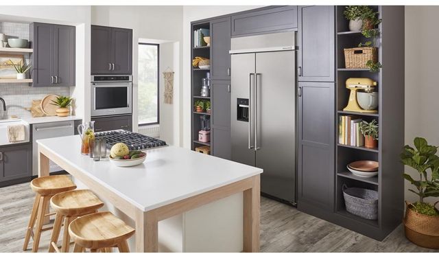 KitchenAid® 25.1 Cu. Ft. Stainless Steel with PrintShield™ Finish Counter Depth Side-by-Side Refrigerator 9