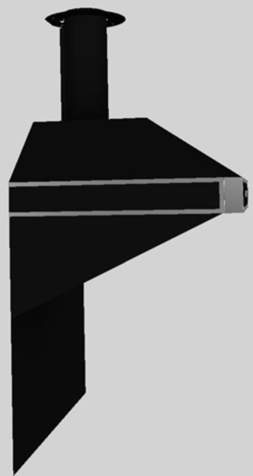 Vent-A-Hood® A Series 36" Black Retro Style Wall Mounted Range Hood 2