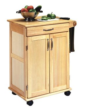 homestyles® General Line Brown Kitchen Cart