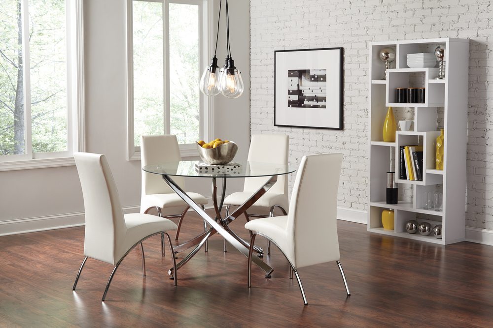 coaster white dining table