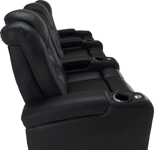 RowOne Revolution Home Entertainment Seating Black 4-Chair Straight Row 3