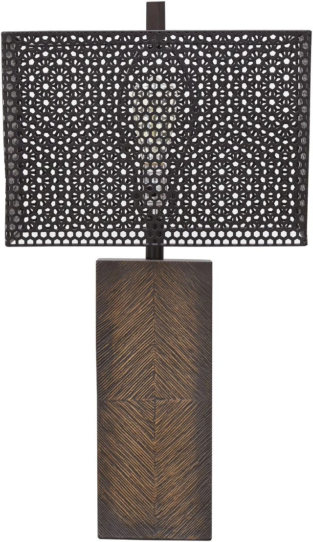 Lampe de table en papier Briek, marron, de Signature Design by Ashley®