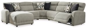 Signature Design by Ashley® Colleyville 5-Piece Stone Power Reclining Sectional with Chaise