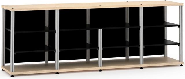 Salamander Designs® Synergy Open Center Quad 30 AV Cabinet-Natural Maple/Black 0