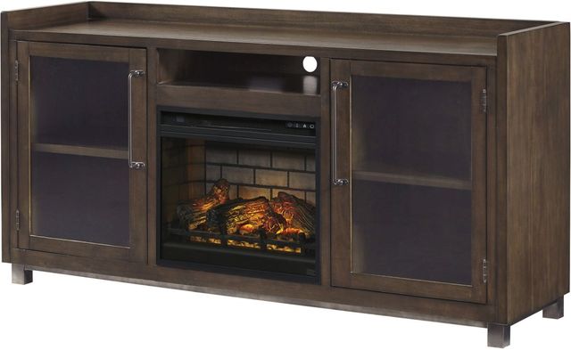 Signature Design by Ashley® Starmore Brown 70" TV Stand with Electric Fireplace-2