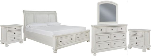 Robbinsdale White Queen Panel Bedroom Set