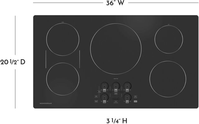 Monogram® 30 Black Graphite Induction Cooktop