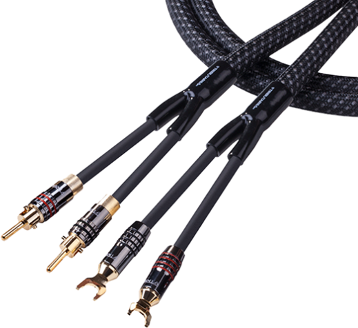 Tributaries® Series 8 10 Ft. Banana Plugs/Spade Lugs Speaker Cable 1