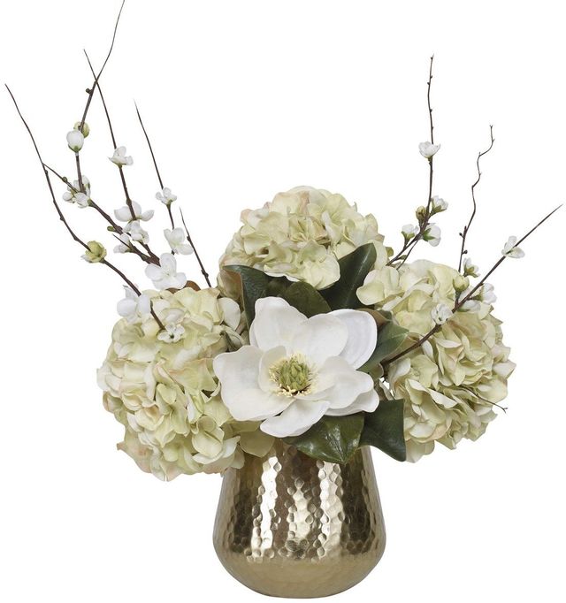 Uttermost® Seabrook Floral Bouquet in Gold Vase