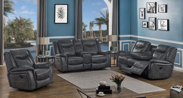 Coaster® Conrad Grey Reclining Sofa 11