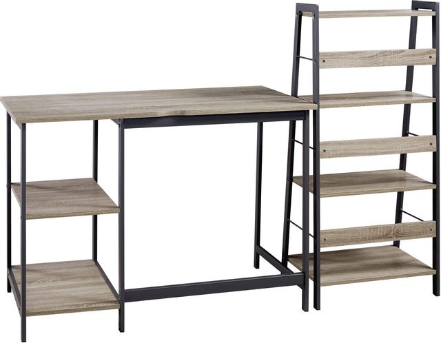 Signature Design by Ashley® Soho Brown/Black Home Office Desk and Shelf-2